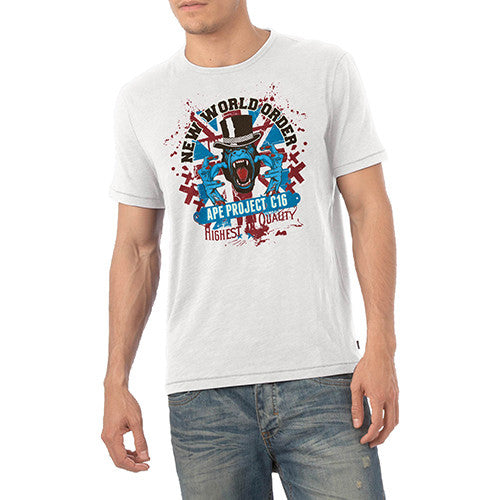 World Order Ape Project Mens Graphic T-Shirt