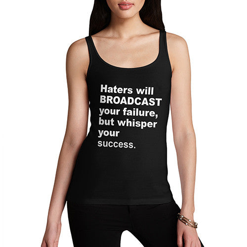 Women's Haters Will Broadcast Graphic Tank Top