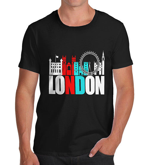 Mens London Famous Land Marks Printed T-Shirt