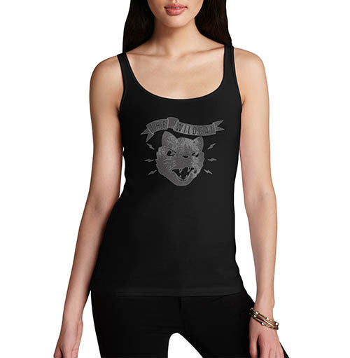 Womens The Wild Cat Funny Tank Top