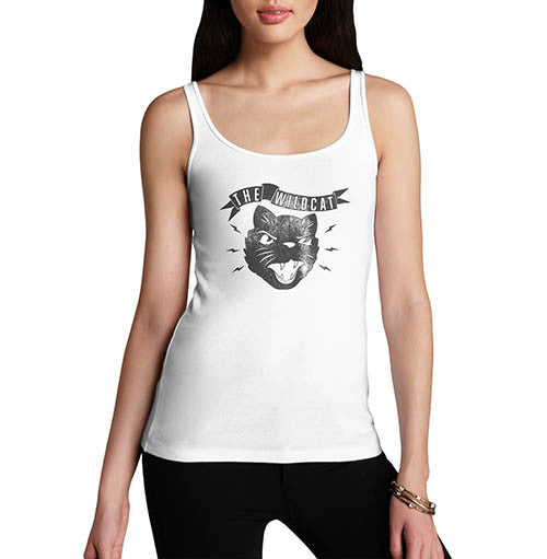 Womens The Wild Cat Funny Tank Top