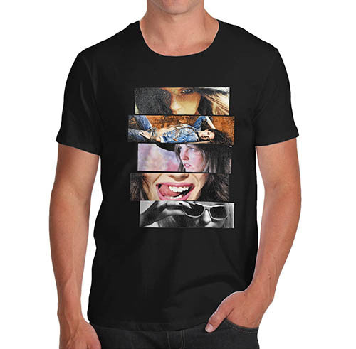 Mens Fashion Collage Printed T-Shirt