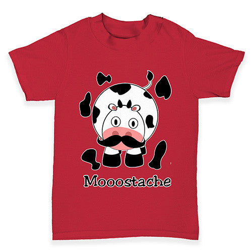 Mooostache Moustache Cow Baby Toddler T-Shirt