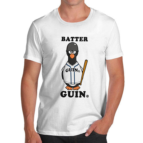 Men's Baseball Batter Guin Penguin T-Shirt