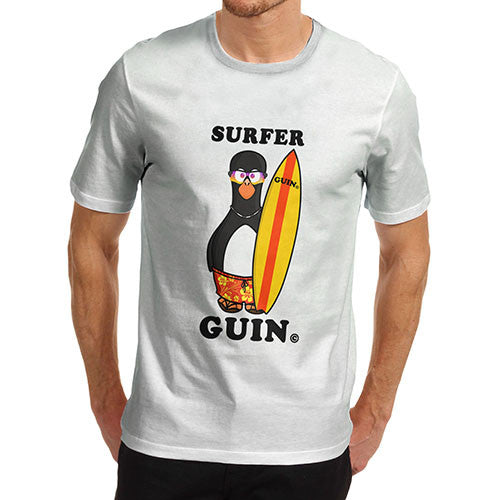 Men's Summer Beach Surfer Guin Penguin T-Shirt