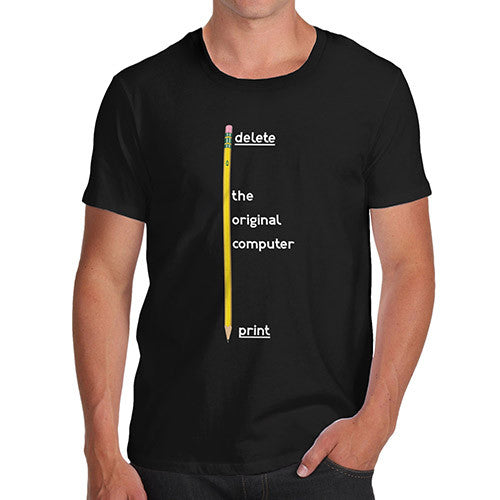 Men's Pencil And Eraser The Original Computer T-Shirt