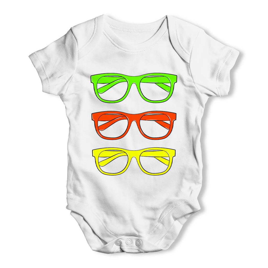 Coloured Glasses Frames Baby Grow Bodysuit