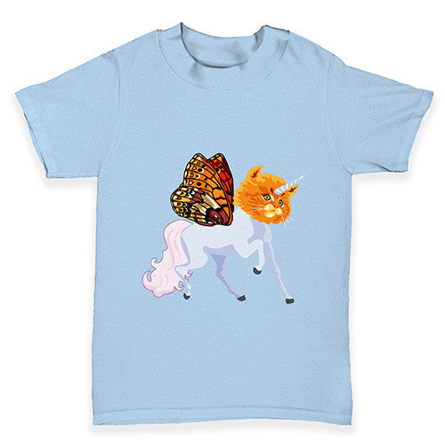 Unicorn Cat Butterfly Baby Toddler T-Shirt