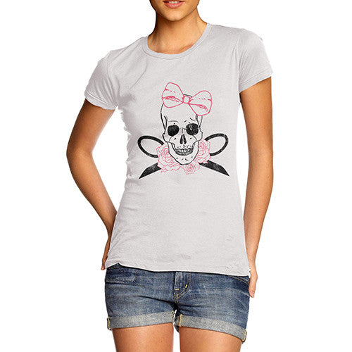 Women's Skull With Bow T-Shirt