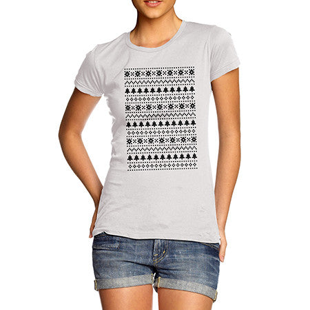 Womens Bells And Snowflake Print T-Shirt