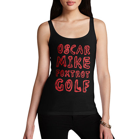 Womens Oscar Mike Foxtrot Golf Tank Top