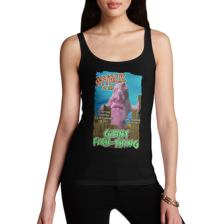 Womens Attack Of The Giant Fish Thing Tank Top
