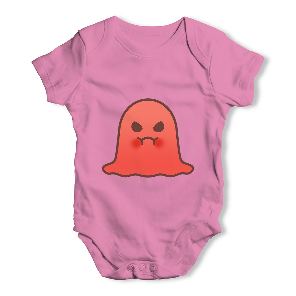 Angry Emoji Ghost Baby Grow Bodysuit