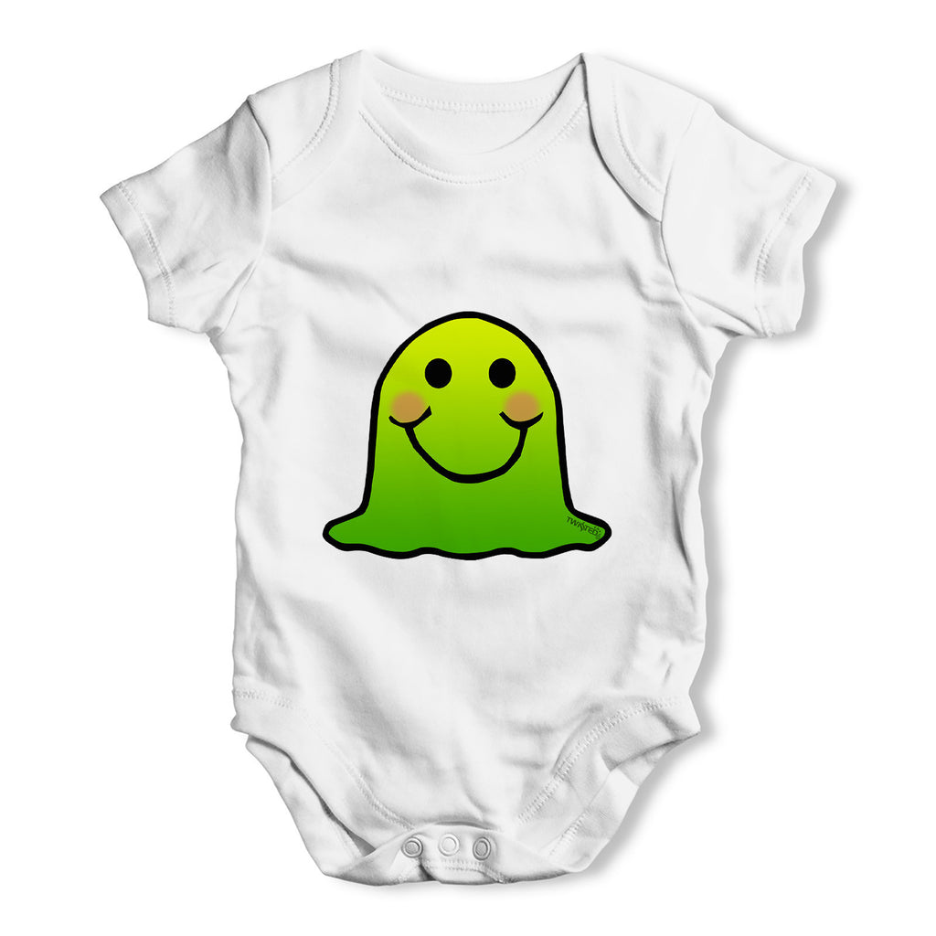 Green Emoji Blob Monster Baby Grow Bodysuit