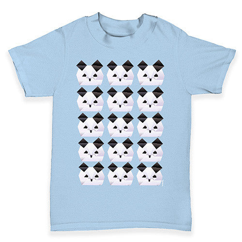 Origami Panda Baby Faces Baby Toddler T-Shirt