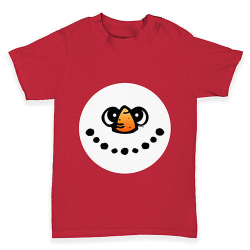 Snowman Face Baby Toddler T-Shirt