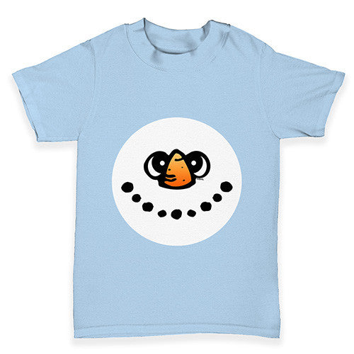 Snowman Face Baby Toddler T-Shirt