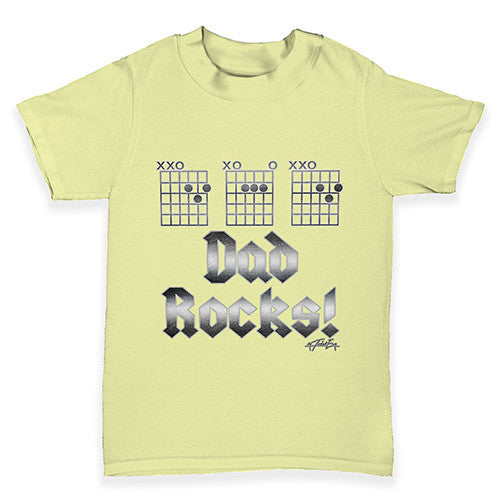 Dad Rocks Fretboard Baby Toddler T-Shirt