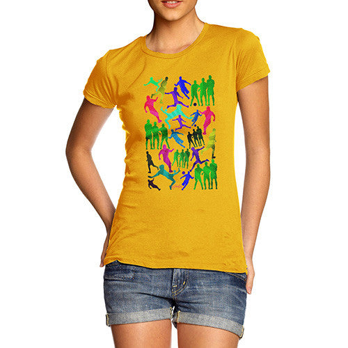 Women's Soccer Football Silhouettes T-Shirt