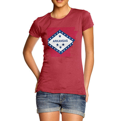 Women's USA States and Flags Arkansas T-Shirt