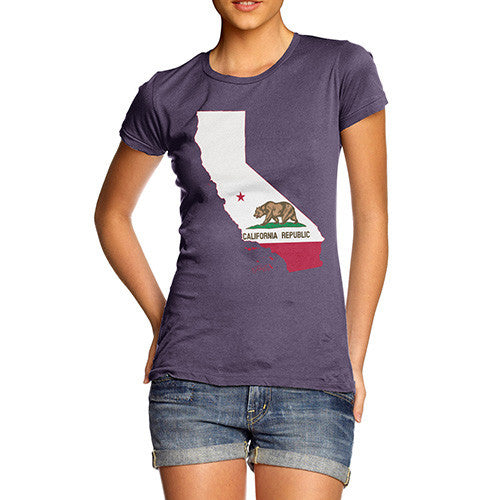 Women's USA States and Flags California T-Shirt