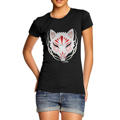 Women's Kitsune Tribal Mask T-Shirt
