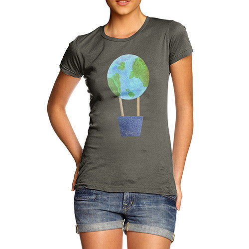 Women's Earthballoon Hot Air Balloon T-Shirt