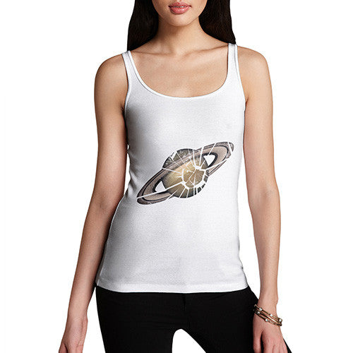 Women's Shattered Planet Saturn Tank Top