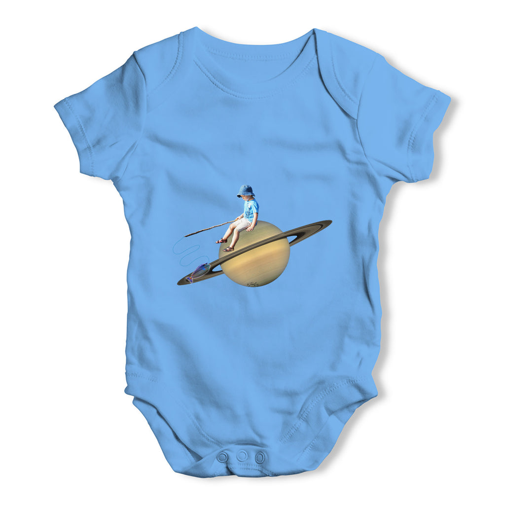 Fishing On Saturn Baby Grow Bodysuit
