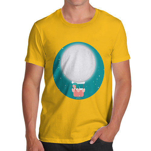 Men's Moon Hot Air Balloon T-Shirt