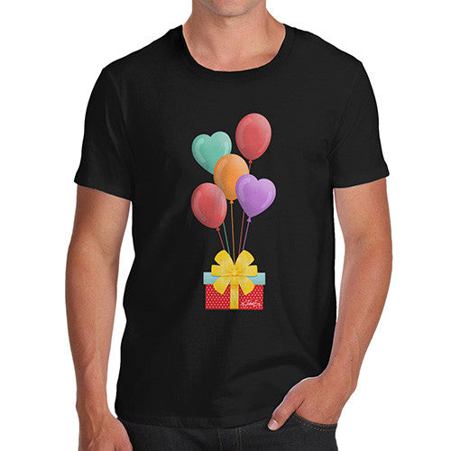 Men's Birthday Balloons Gift Box T-Shirt