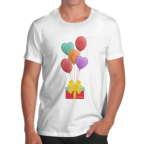 Men's Birthday Balloons Gift Box T-Shirt