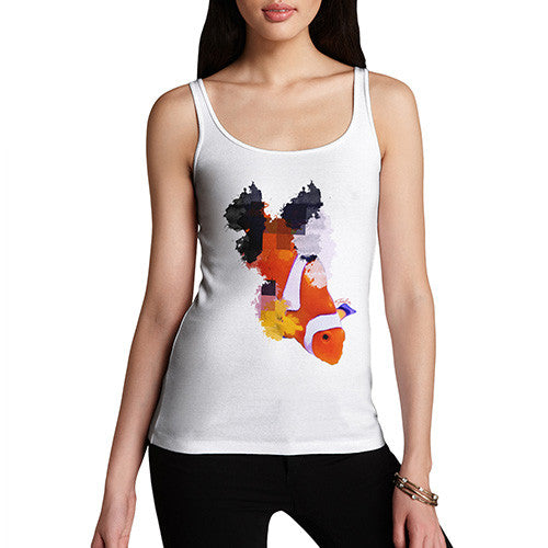Women's Watercolour Pixel Clownfish Tank Top