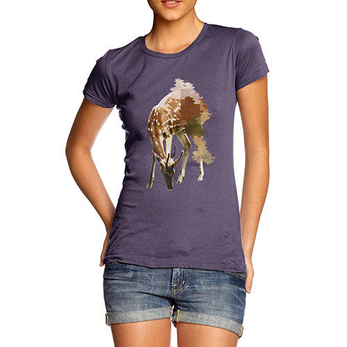 Women's Watercolour Pixel Deer T-Shirt