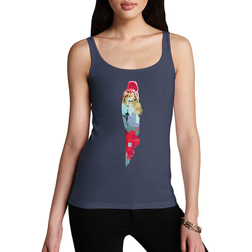 Women's Watercolour Pixel McCaw Parrot Tank Top