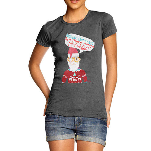 Women's Funny Hipster Santa Mince Pies T-Shirt