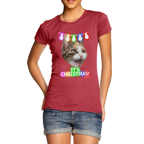 Women's It's Christmas! Cat T-Shirt