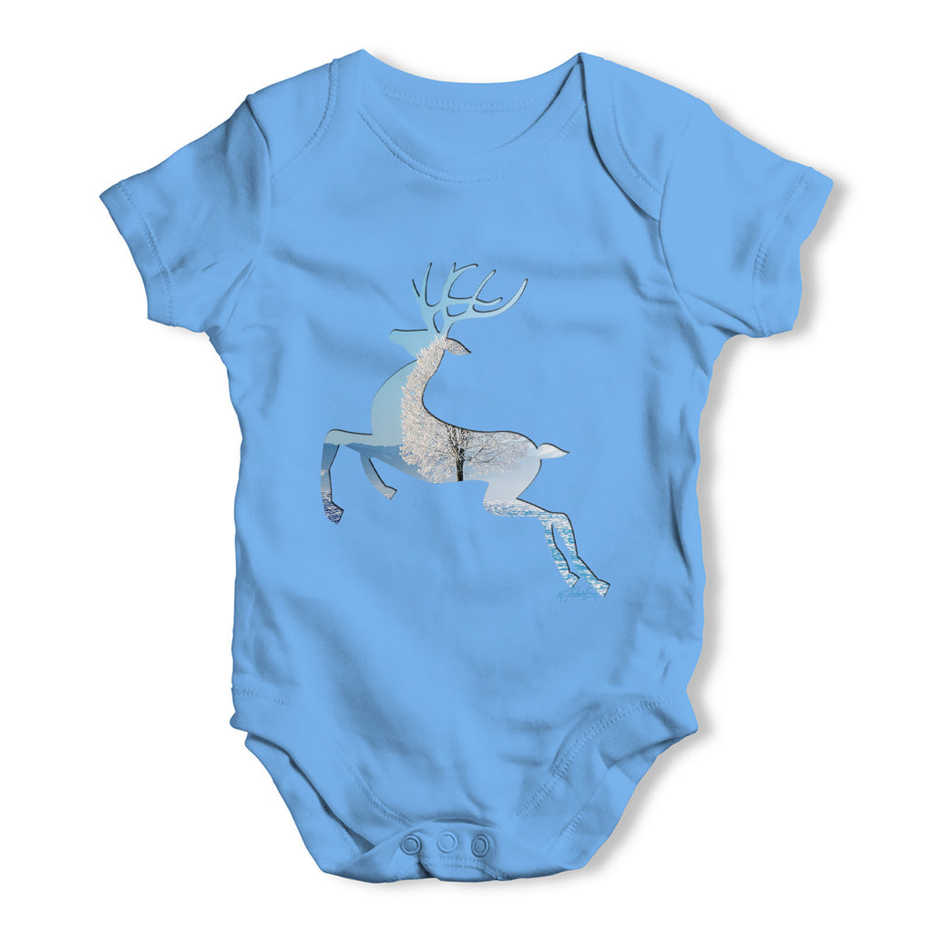 Winter Reindeer Baby Grow Bodysuit