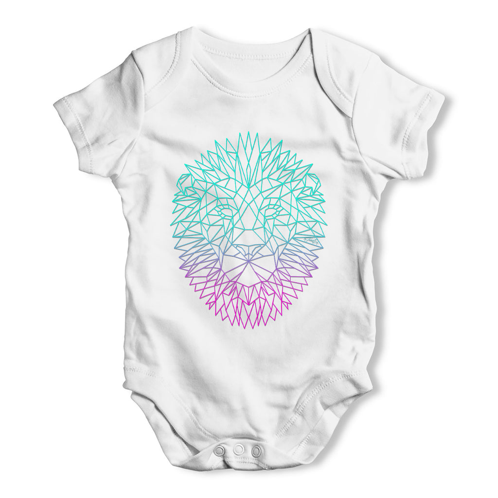 Geometric Lion Baby Grow Bodysuit