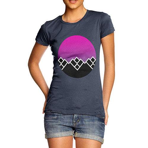 Women's Geometric Mountains T-Shirt