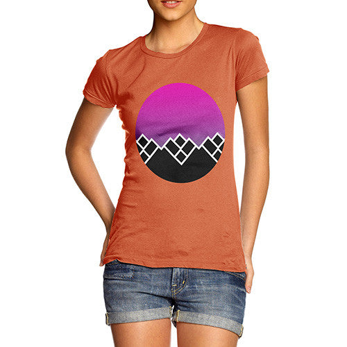 Women's Geometric Mountains T-Shirt