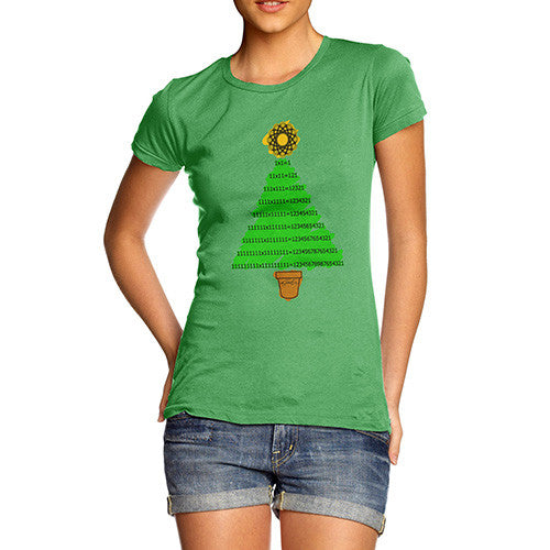 Women's Mathematical Christmas Tree T-Shirt