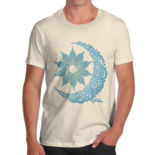 Men's Decorative Blue Mandala T-Shirt