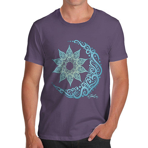 Men's Decorative Blue Mandala T-Shirt