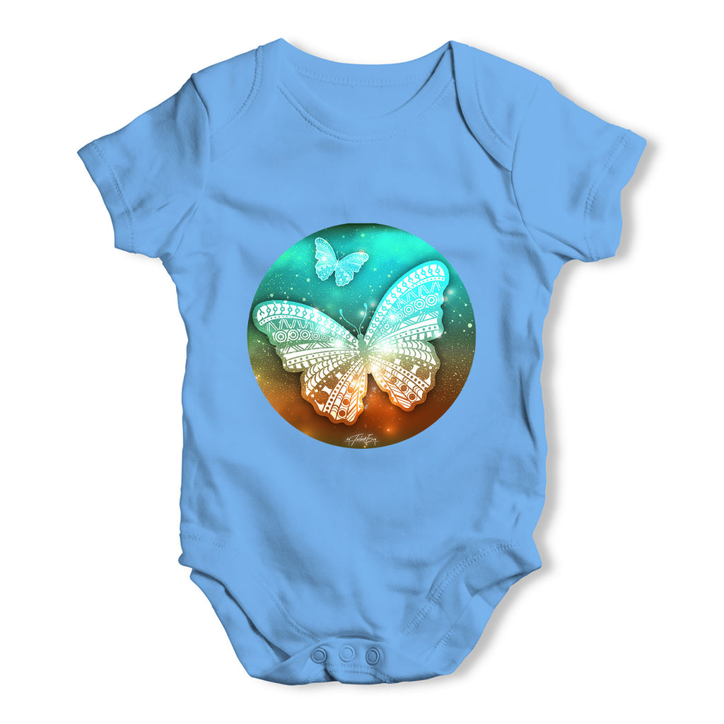 Butterflies In Space Baby Grow Bodysuit