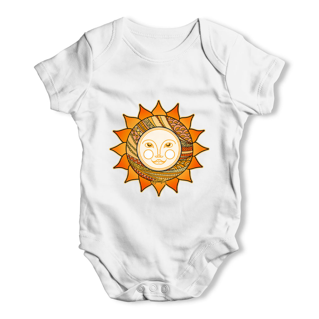 Decorative Smiling Sun Baby Grow Bodysuit