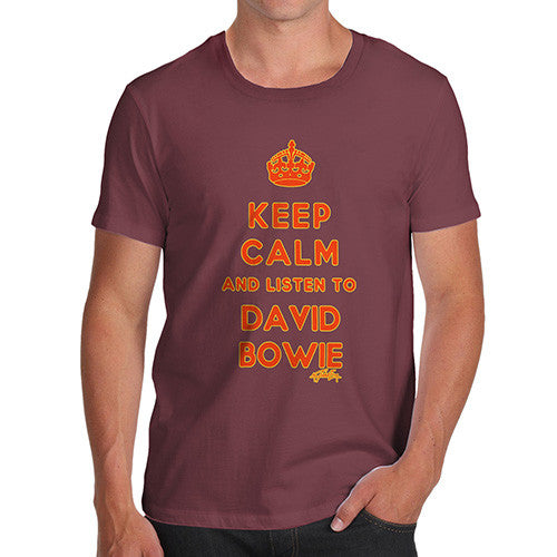 Men's Keep Calm And Listen To David Bowie T-Shirt