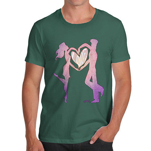 Men's Valentine's Couple Word Heart T-Shirt