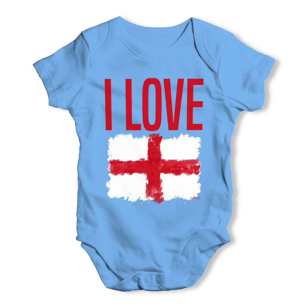 I Love England Baby Grow Bodysuit