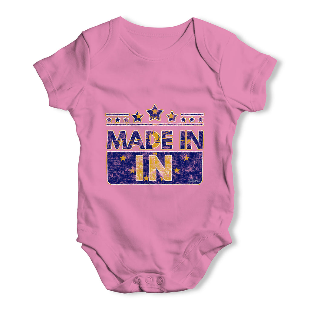 Made In IN Indiana Baby Grow Bodysuit